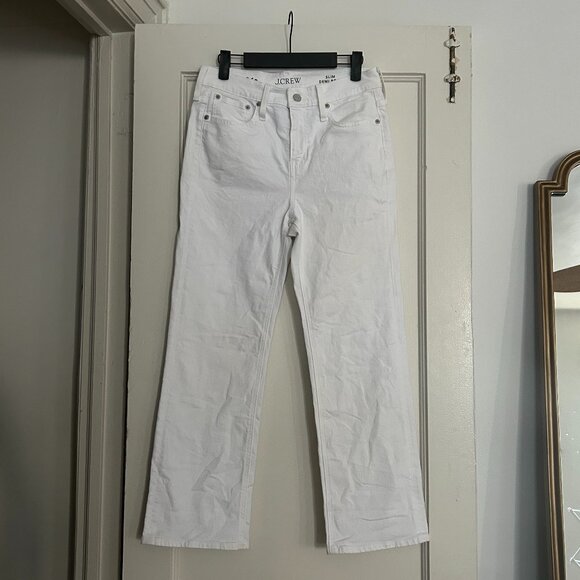 J.Crew White Slim Bootcut Jeans - Size 26 Petite - Picture 1 of 6